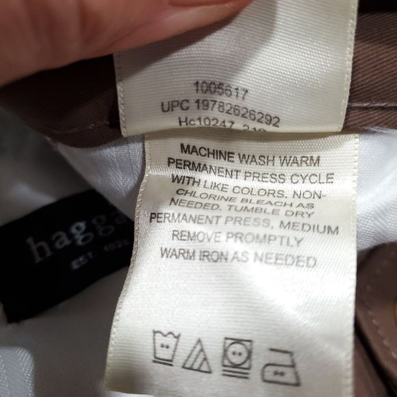 Haggar Brown Mitchell Khaki Plain Front Pants Size 42X32 NWT Reg $50.00 - Picture 9 of 11